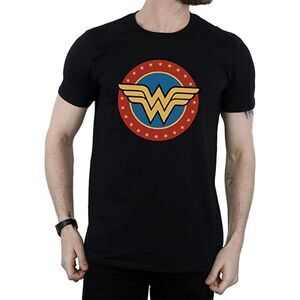 Wonder Woman Mens Logo Cotton T-Shirt / Black